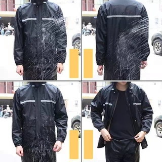 พร้อมส่ง🚛 เสื้อกันฝน พรีเมี่ยม ชุดกันฝน กันน้ำ มีแถบสะท้อนแสง เสื้อกันฝนแบบหนา Premium Raincoat Rainsuit