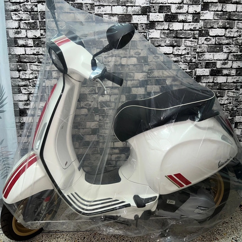 🛵ผ้าคลุมรถมอเตอร์ไซค์ แบบใส โชว์รถ. มียางรัดขอบ ถุงคลุมรถมอเตอร์ไซค์ คุมรถมอไซ ดีที่สุด พลาสติกใสคลุมรถมอเตอร์ไซค์