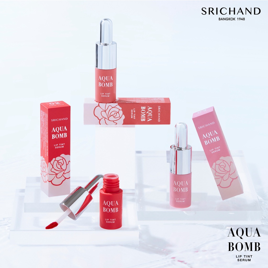 ของแท้/พร้อมส่ง Srichand Aqua Bomb Lip Tint Serum ศรีจันทร์ ลิปทินท์เซรั่ม