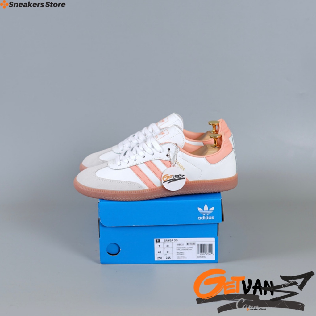 Adidas Samba OG Wonder Clay Crystal สีชมพู  แฟชั่น