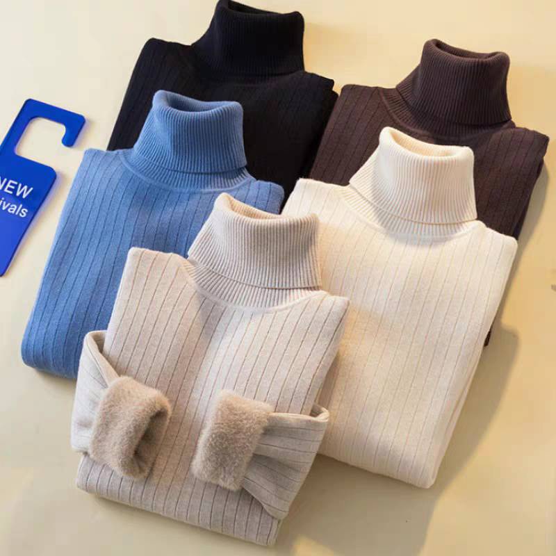 บุขน377 พร้อมส่ง เสื้อคอเต่า เสื้อไหมพรมแขนยาว บุขนกันหนาว แขนยาวไหมพรม บุขนกำมะหยี่หนา