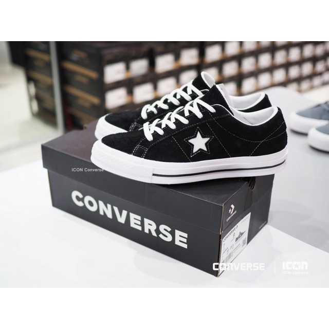 Converse One Star Suade OX - Black  #แท้ #shop รองเท้า free shipping