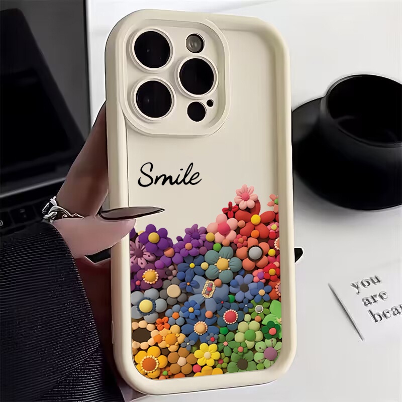 เคสโทรศัพท์มือถือซิลิโคน ลายการ์ตูนดอกทานตะวัน หน้ายิ้ม หลากสี สําหรับ Xiaomi Redmi Note 13 12 11 Pro Plus 5G Turbo 12S 11S 10S 10 9S 9 Pro Redmi 12 12C 13C 10C