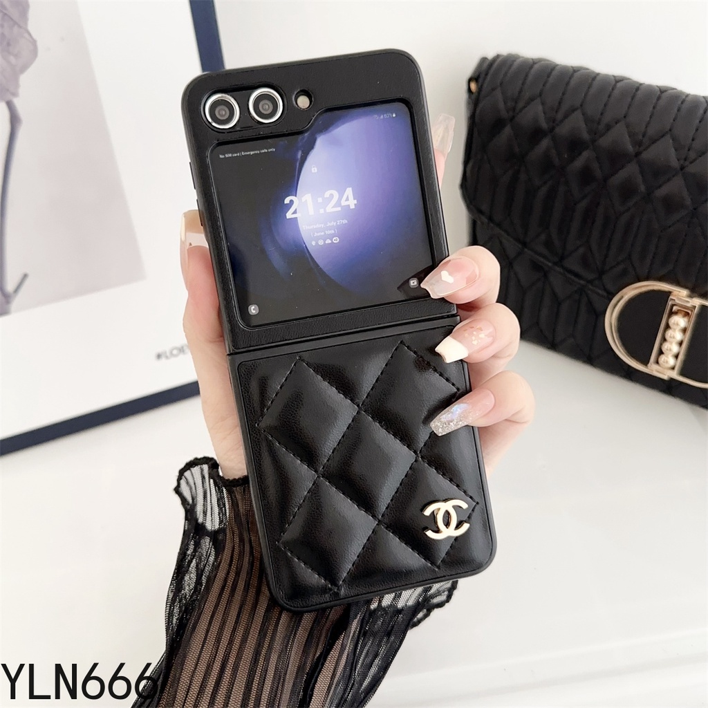 หรูหราหนัง PU พับเคสโทรศัพท์สําหรับ Samsung Galaxy Z Flip 6 5 4 3 5G กระบวนการที่ไม่ซ้ํากันออกแบบเคสโทรศัพท์สําหรับ Z Flip6 กันกระแทกฝาครอบป้องกัน