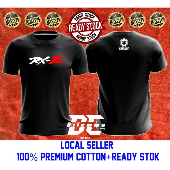 [ราคา 45%] เสื้อยืด Yamaha RXZ BAJU MOTOR #TSHIRT #RXZ # เสื้อยืด / Baju Microfiber Jersi / Jersey S