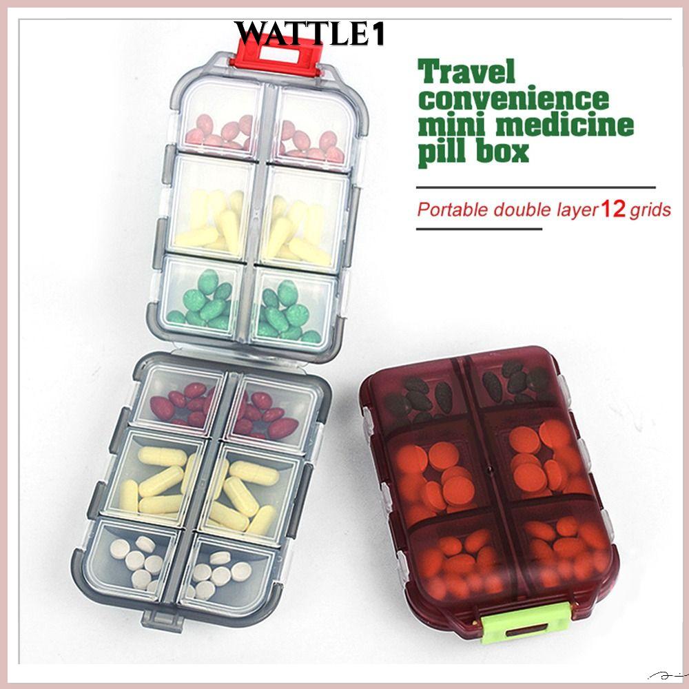 WTTLE กล่องเก็บยา แบบ 12 ช่อง