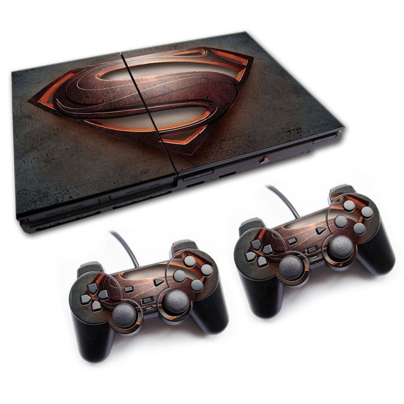 PS2 Slim เกมคอนโซลสติกเกอร์ที่มีสีสันสติกเกอร์ผิว Decals บุคลิกภาพ Creative Scratch-Proof Handle สติกเกอร์เกมเครื่องป้องกันฟิล์ม