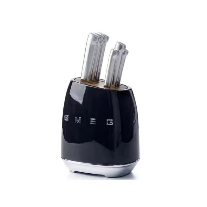ชุดมีดสแตนเลสย้อนยุค Smeg มีดทำครัวในครัวเรือนมีดทำครัว Italy SMEG knife set knife set Vegetable Kni