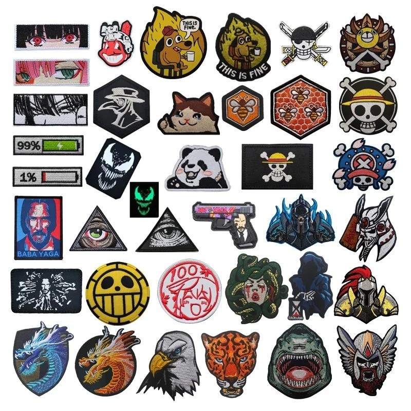 อะนิเมะใหม่3ง เย็บปักถักร้อยสาวด้านหน้า ตีนตุ๊กแก ปลอกแขนด้านบนปีกลูกแมวตราฟรีกระเป๋าเป้สะพายหลังตะขอและห่วงแหวนแพทช์แพทช์แพทช์ที่กําหนดเอง