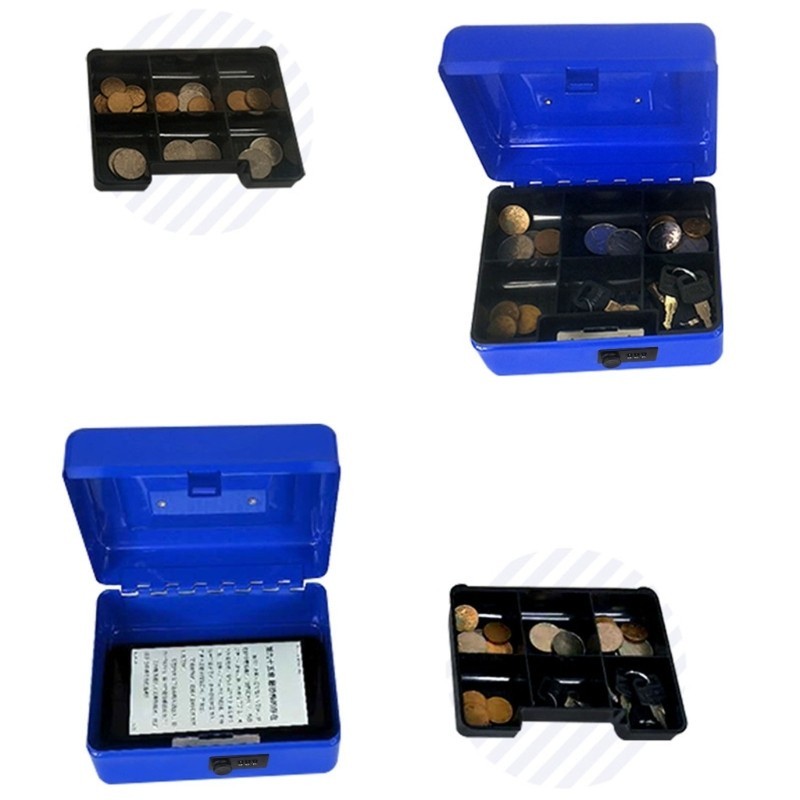 Stat Safe Home Shop Steel Mini Money Box Security Cash Box Storage Box for Coin Money