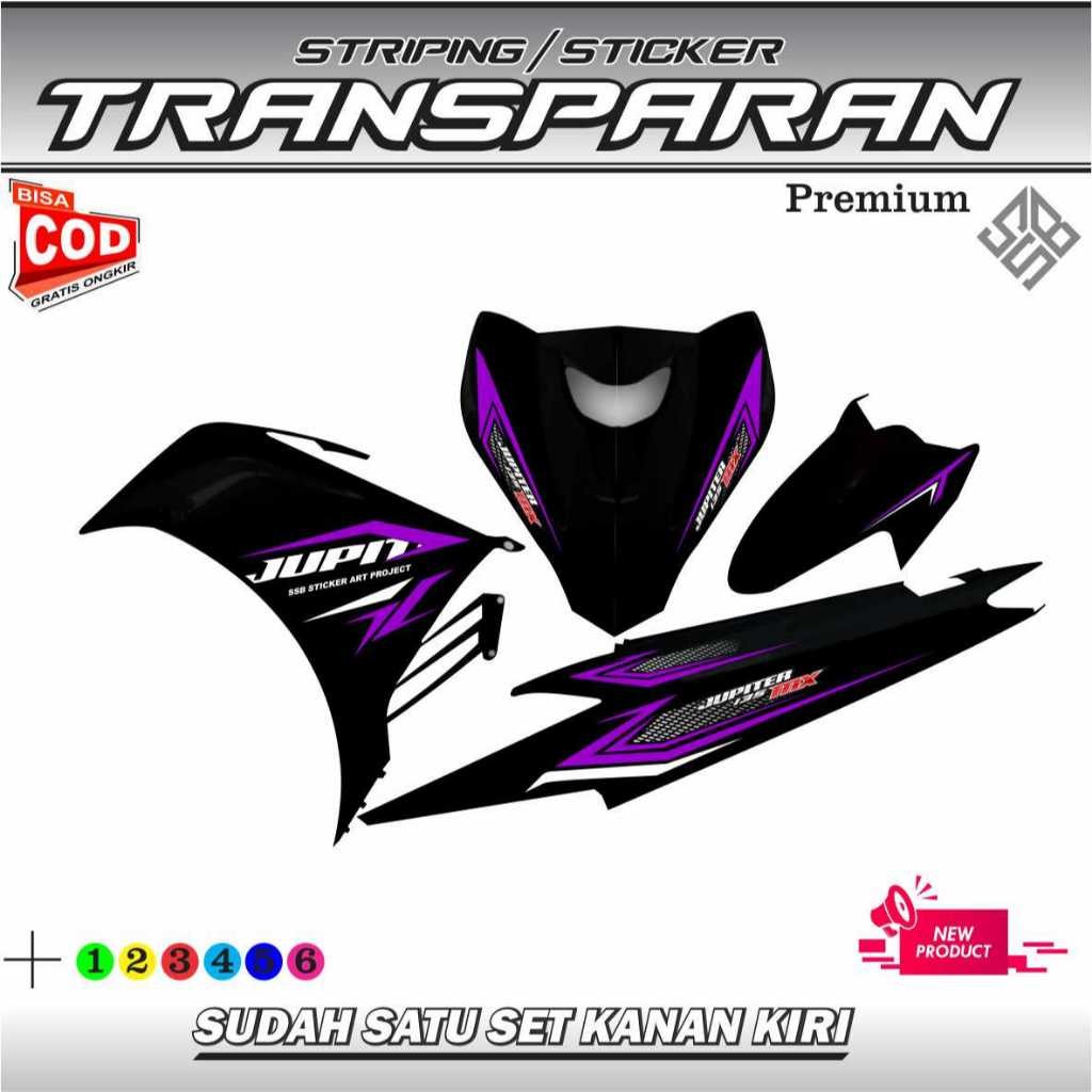 สติ๊กเกอร์แถบ UV TRANSPARENT JUPITER MX LATEST MOTIF VARIATION ใหม่ 33H SIMPLE STRIPING