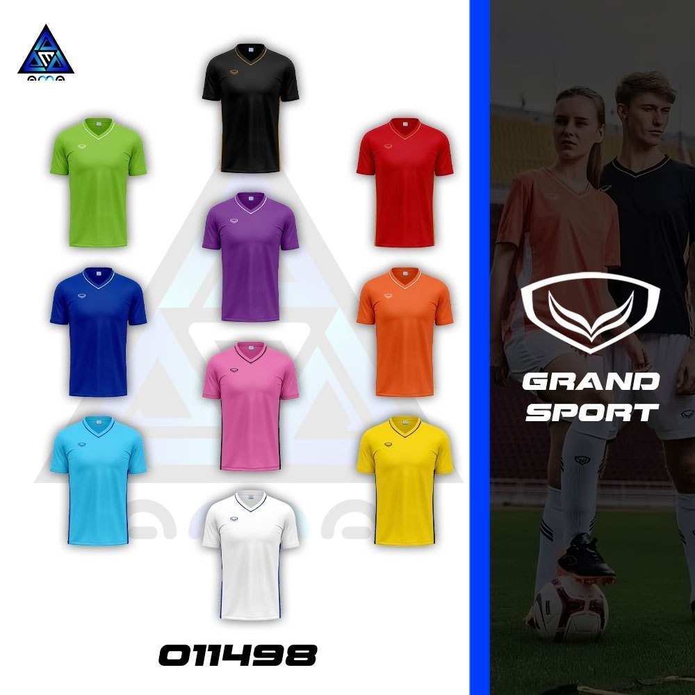 TEXT **ลดแล้วลดอีก30%**  GRAND SPORT  รหัส 011498 แกรนด์สปอร์ต เสื้อฟุตบอลตัดต่อ ชุด 2 ของแท้100%