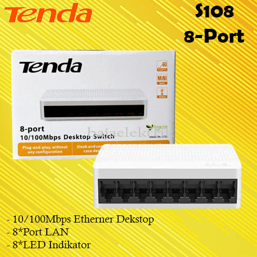 TENDA SWITCH HUB 8 PORT S108