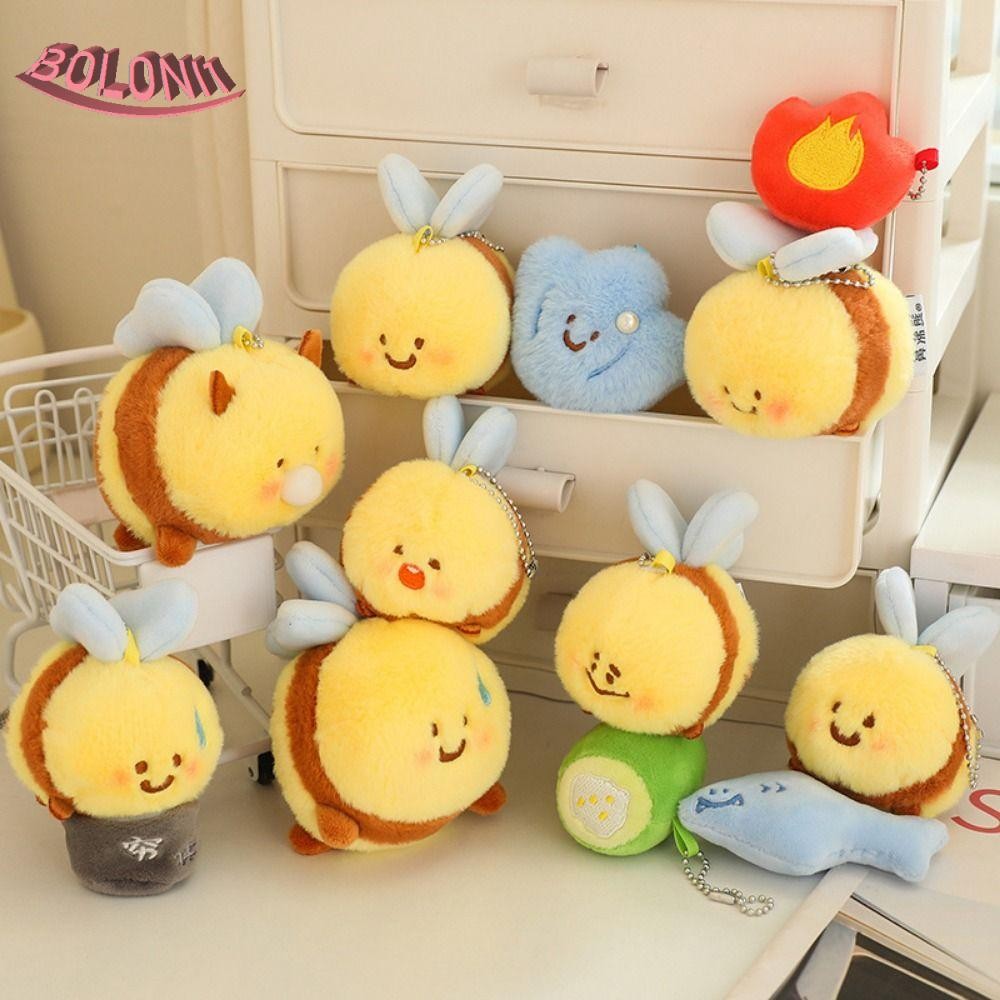 Bo Bees Bear ตุ๊กตา, Shark Bee PP Cotton Bee Doll ของเล่นตุ๊กตา, รูปร่างผึ้งน่ารักนุ่มน่ารัก Bee ตุ๊กตาของเล่นสาวของเล่น