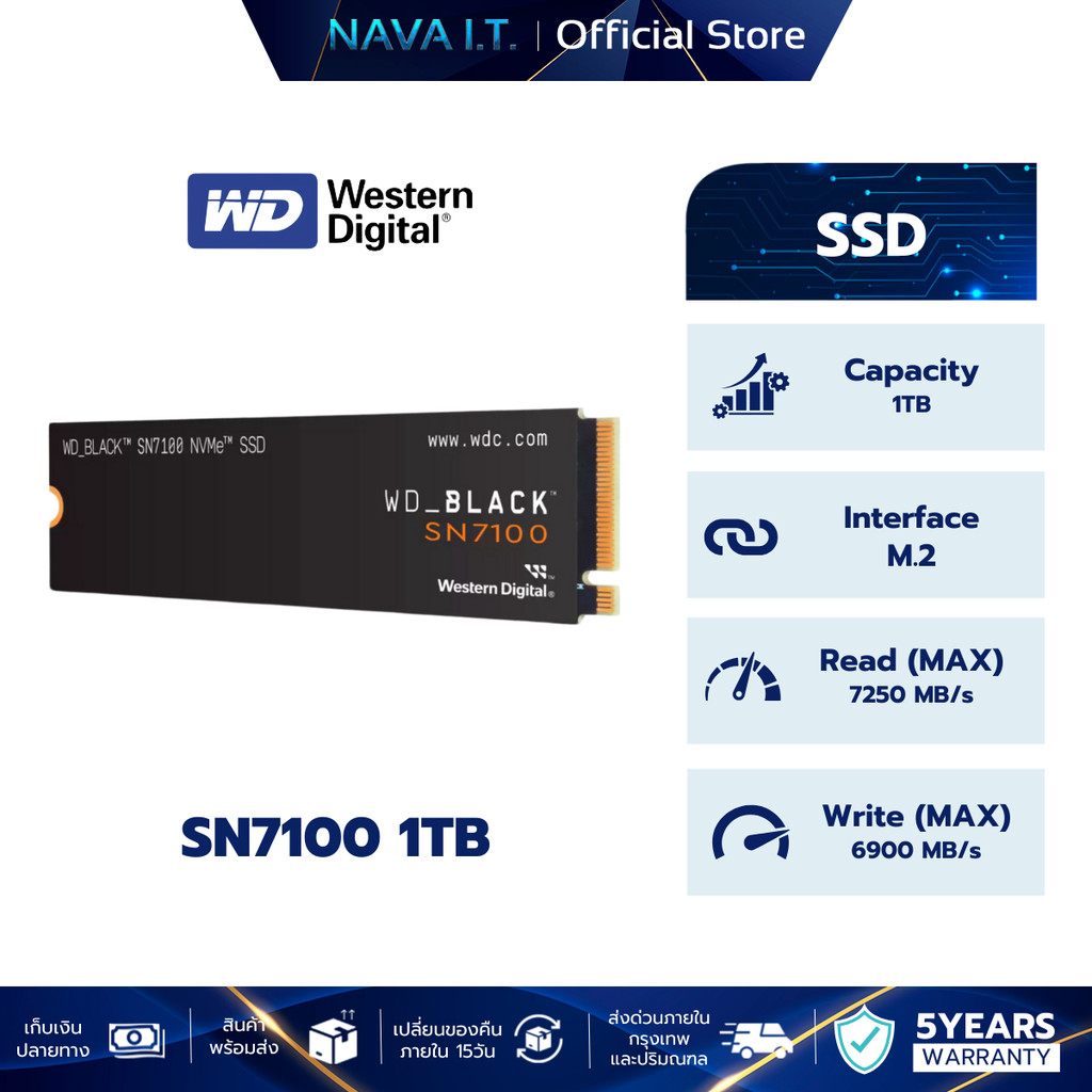 WD SSD BLACK SN7100 1TB M.2 NVME