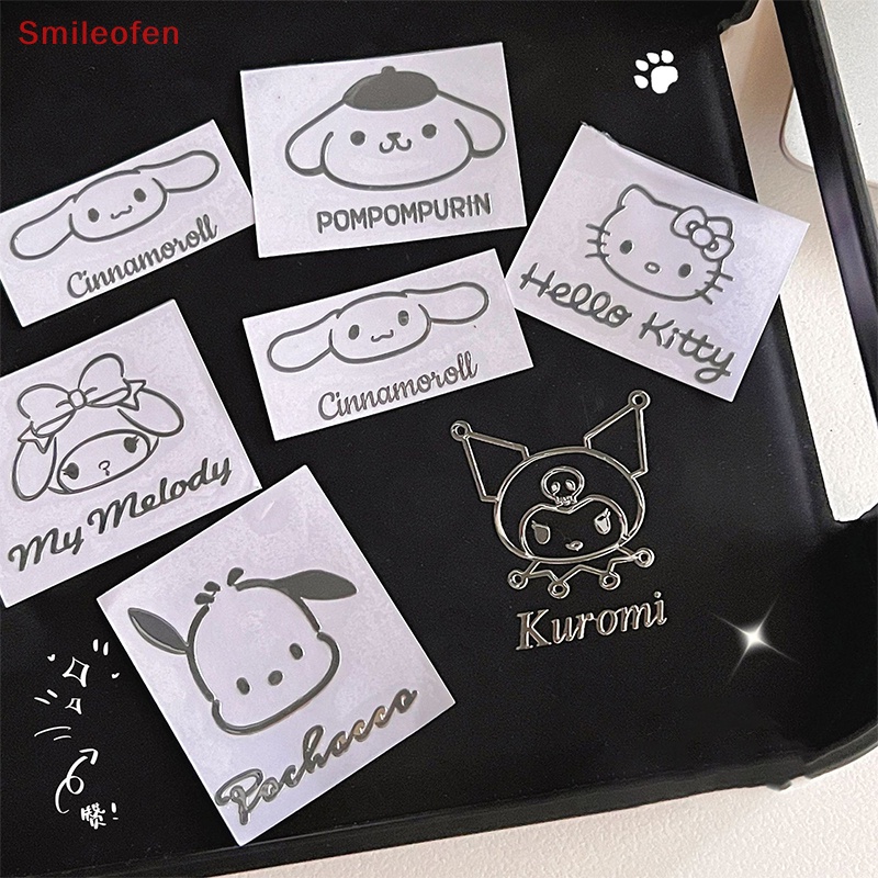 SANRIO [Smileofen] ใหม่ สติกเกอร์โลหะ ลายการ์ตูน Cinnamoroll Kuromi My Melody กันน้ํา สําหรับติดตกแต่งโทรศัพท์มือถือ สเก็ตบอร์ด