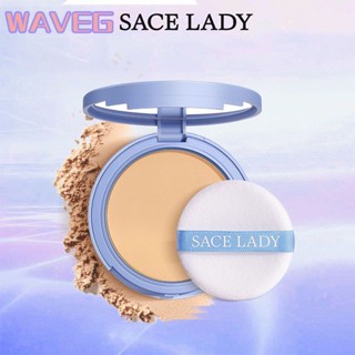 Wave Sace Lady Smooth Oil Control แป้งอัดแข็งควบคุมความมันติดทนนาน 24 H Locking Makeup Face Powder Foundation Matte พร้อมแป้งพัฟ