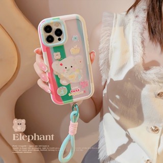 เคสโทรศัพท์มือถือแบบแข็ง ลายการ์ตูน พร้อมเชือกคล้อง สําหรับ iPhone 11 11promax 12 12Pro 12promax 13 13Pro 13promax 14 14Pro 14Promax 13