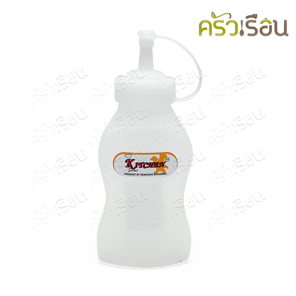 Reangwa Standard ขวดบีบ พลาสติก RW9339TR ขาว 9 ออนซ์ / 280 มล. 4 x 7 x 17.5 ซม. ขวดบีบซอส ขวดซอส ขวดน้ำจิ้ม SQUEEZER ...