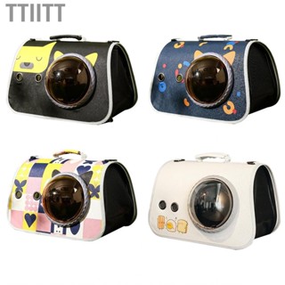 Ttiitt Pet Carrier Bag  Portable Oxfor Cloth Large Space Lightweight Dog Cute Transparent Window for Daily Pets Outdoor Cats