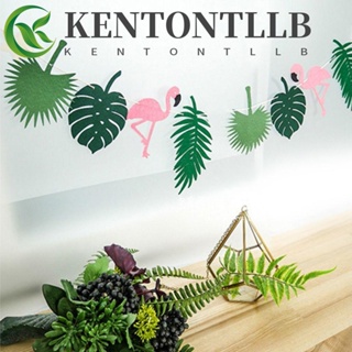 Kentontllb แบนเนอร์แฟชั่น รูปใบปาล์ม สําหรับตกแต่งบ้าน สวน งานปาร์ตี้ 1 ชุด