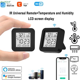 Antot Tuya เซนเซอร์วัดอุณหภูมิ และความชื้น WiFi หน้าจอ LCD 3 In 1