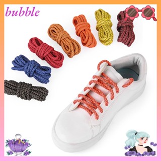 Bubble เชือกผูกรองเท้าผ้าใบ โพลีเอสเตอร์ สะท้อนแสง ทรงกลม ขนาด 120 ซม. 1 คู่