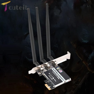 Tcuteit การ์ดเครือข่ายไร้สาย WiFi บลูทูธ 5.0 Dual Band 2.4 5G 1300Mpbs