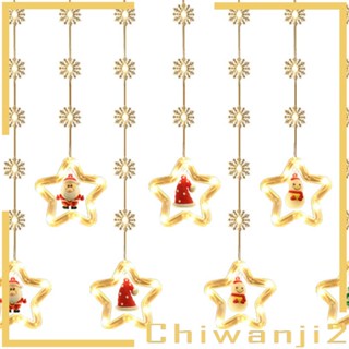 [Chiwanji2] สายไฟ รูปเกล็ดหิมะ ดาว สําหรับตกแต่งต้นคริสต์มาส