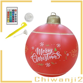 [Chiwanji2] ลูกบอลเป่าลม PVC LED 60 ซม. 16 สี ปรับได้ สําหรับตกแต่งคริสต์มาส