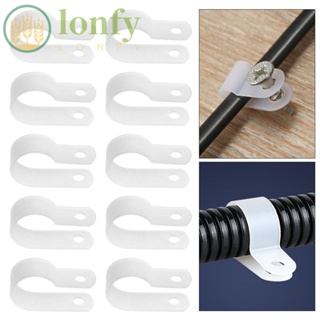 Lonfy คลิปหนีบสายเคเบิล พลาสติก ไนล่อน ปรับได้ 10 ชิ้น