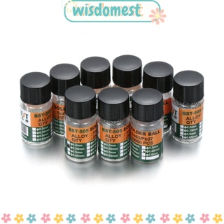 WISDOMEST ลูกบอลบัดกรี อุณหภูมิต่ํา Sn63 Pb37 อุปกรณ์เสริม สําหรับชิป IC 25000 ชิ้น ต่อขวด