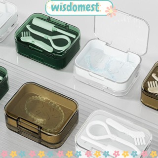 Wisdomest กล่องเก็บฟันปลอม แบบพกพา ซ่อนได้ คุณภาพสูง