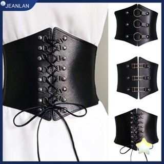 Jeanlan Girdle สายรัดเอว หนัง PU เครื่องประดับแฟชั่น สําหรับผู้หญิง