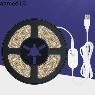 Ahmed แถบไฟ LED DC5V เซนเซอร์ตรวจจับการเคลื่อนไหว ความหนาแน่นสูง กันน้ํา สําหรับตกแต่งโต๊ะ ตู้ไวน์