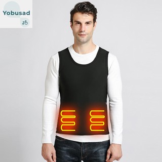 [Yobusad.th] เสื้อกั๊กทําความร้อนไฟฟ้า USB 3 โซน สําหรับเล่นกีฬา เดินป่า