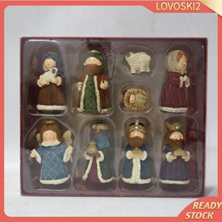 [Lovoski2] ฟิกเกอร์ รูปปั้นครอบครัว mas Birth of Figurine Manger mas Holy สําหรับตกแต่งบ้าน 10 ชิ้น