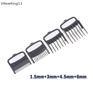 Unewking หวีรองปัตตาเลี่ยนตัดผม แบบเปลี่ยน ขนาด 1.5 3 4.5 6 มม. 4 ชิ้น