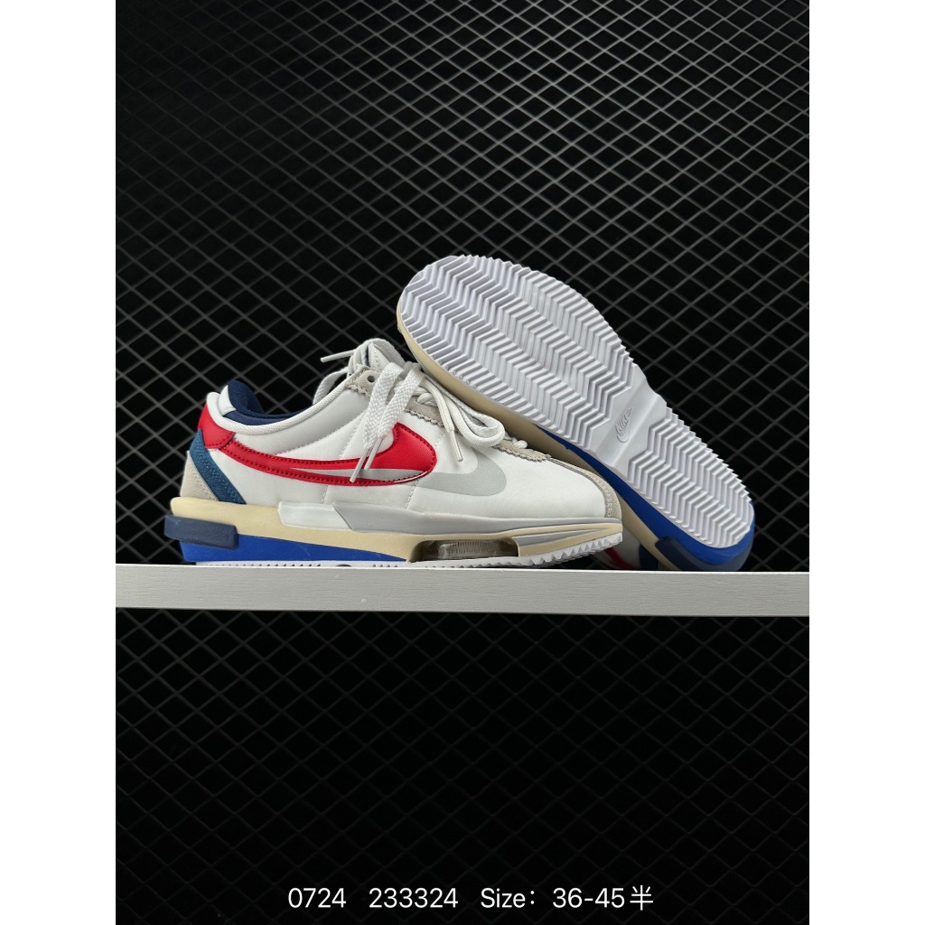 Sacai x Nike Air Zoom Cortez SP 24 "OG Royal Fuchsia" 4.0 รองเท้าวิ่ง