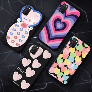 เคสโทรศัพท์ซิลิโคน TPU แบบนิ่ม ลายหัวใจ กันกระแทก สําหรับ Samsung Galaxy A02 A02S A12 A22 A32 A42 A52 A52S M02 M12 M22 4G 5G