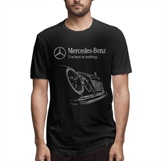 เสื้อยืดคอกลม แขนสั้น ผ้าฝ้าย 100% พิมพ์ลาย Mercedes-Benz Benz พลัสไซซ์ สําหรับผู้ชาย