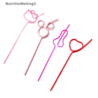 [NutriliteMelting1] หลอดดูดน้ํา แบบใช้แล้วทิ้ง สําหรับตกแต่งงานปาร์ตี้ เจ้าสาว