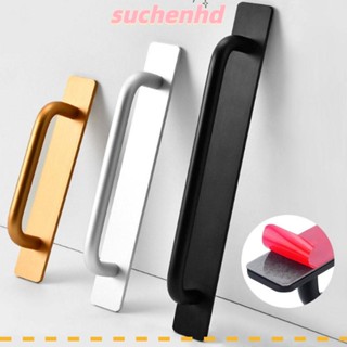 Suchenhd ลูกบิดประตูหน้าต่างบานเลื่อน มีกาวในตัว สีดํา สีเงิน สีทอง