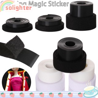 Solighter สติกเกอร์เทปมายากล แบบบาง สีดํา และสีขาว สําหรับตกแต่งเสื้อผ้าตุ๊กตา DIY