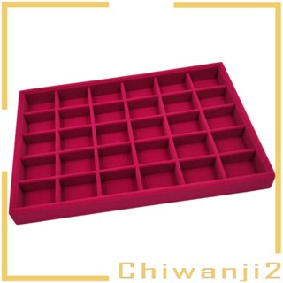 [Chiwanji2] กล่องถาดกํามะหยี่เปล่า สีชมพูกุหลาบ สําหรับใส่เครื่องประดับ