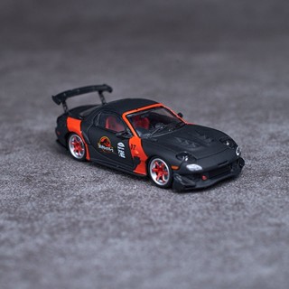 โมเดลรถยนต์ Master 1: 64 Mazda RX-7 Jurassic Park JDM ของเล่นสําหรับเด็กผู้ชาย เก็บสะสม