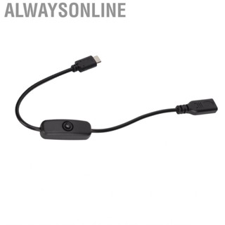 Alwaysonline Extension Cable  USB C Power On/Off Switch Button Control for Mobile Phones