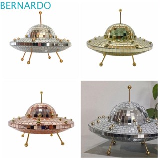 Bernardo ลูกบอล UFO สะท้อนแสง ไม่เสียรูปง่าย เครื่องประดับตกแต่งโต๊ะ UFO ลูกบอลสไตโรโฟม กระจก UFO เครื่องประดับตกแต่งคริสต์มาส