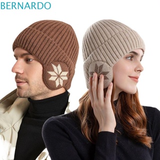 Bernardo หมวกผ้าขนสัตว์ถัก กันลม กันความหนาว สีพื้น เรียบง่าย สําหรับผู้หญิง