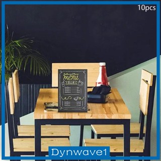 [Dynwave1] ป้ายแท็กกระดานดํา รูปตัว L ขนาดเล็ก ลบได้ 10 ชิ้น